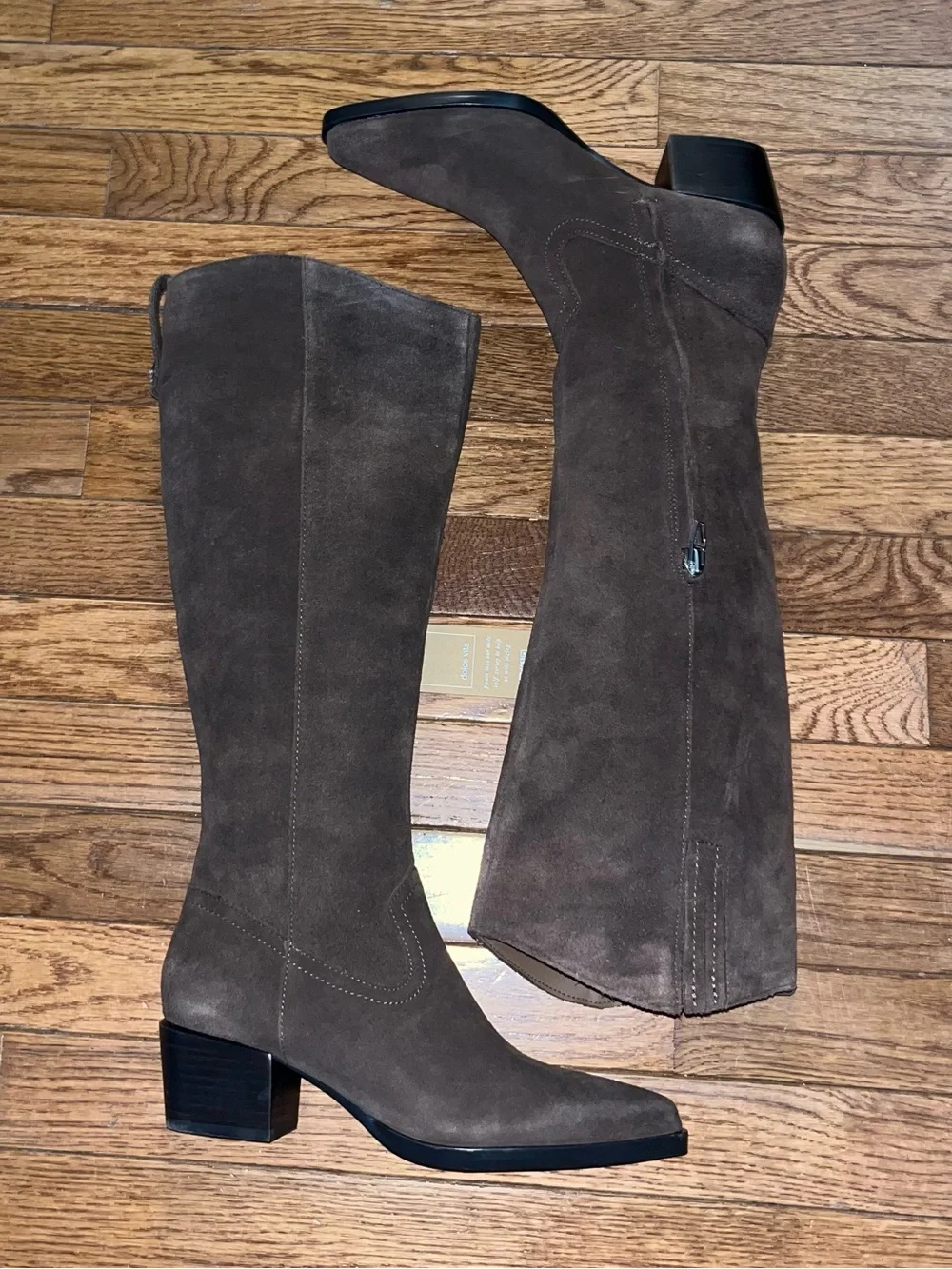 Dolce Vita Virona Water Resistant Tall Boot Dark Brown Suede H2O Women’s Size 6
